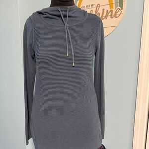 Artisan NY, Blue Ribbed Long Sleeve Hoodie, Size Medium Jogger